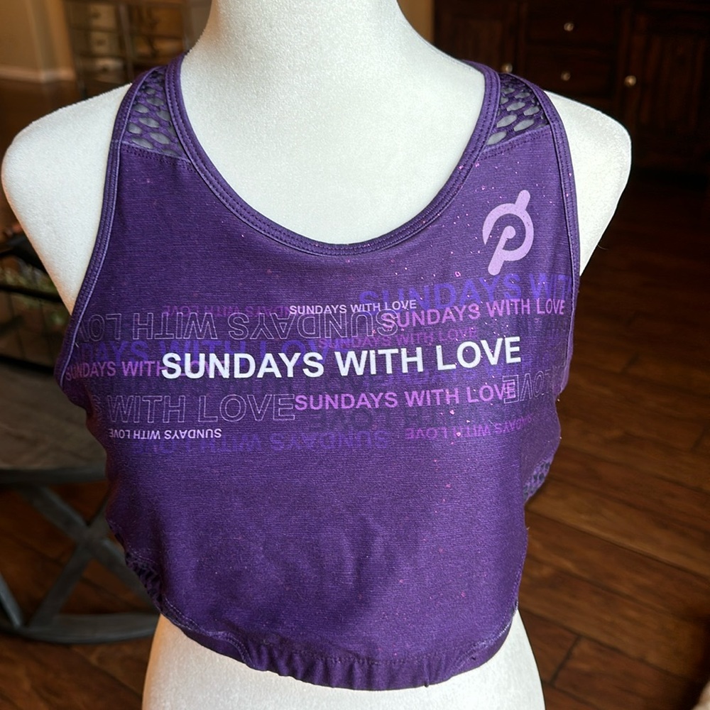 WITH X Peloton Sundays With Love Purple Sports Bra size XL
